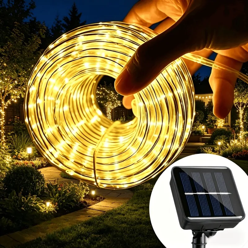 Solar Rope Lights LED String Light 300/200/100/50LED Garden Decoration Fairy Light 8 Lighting Modes for Trees Weddings Parties