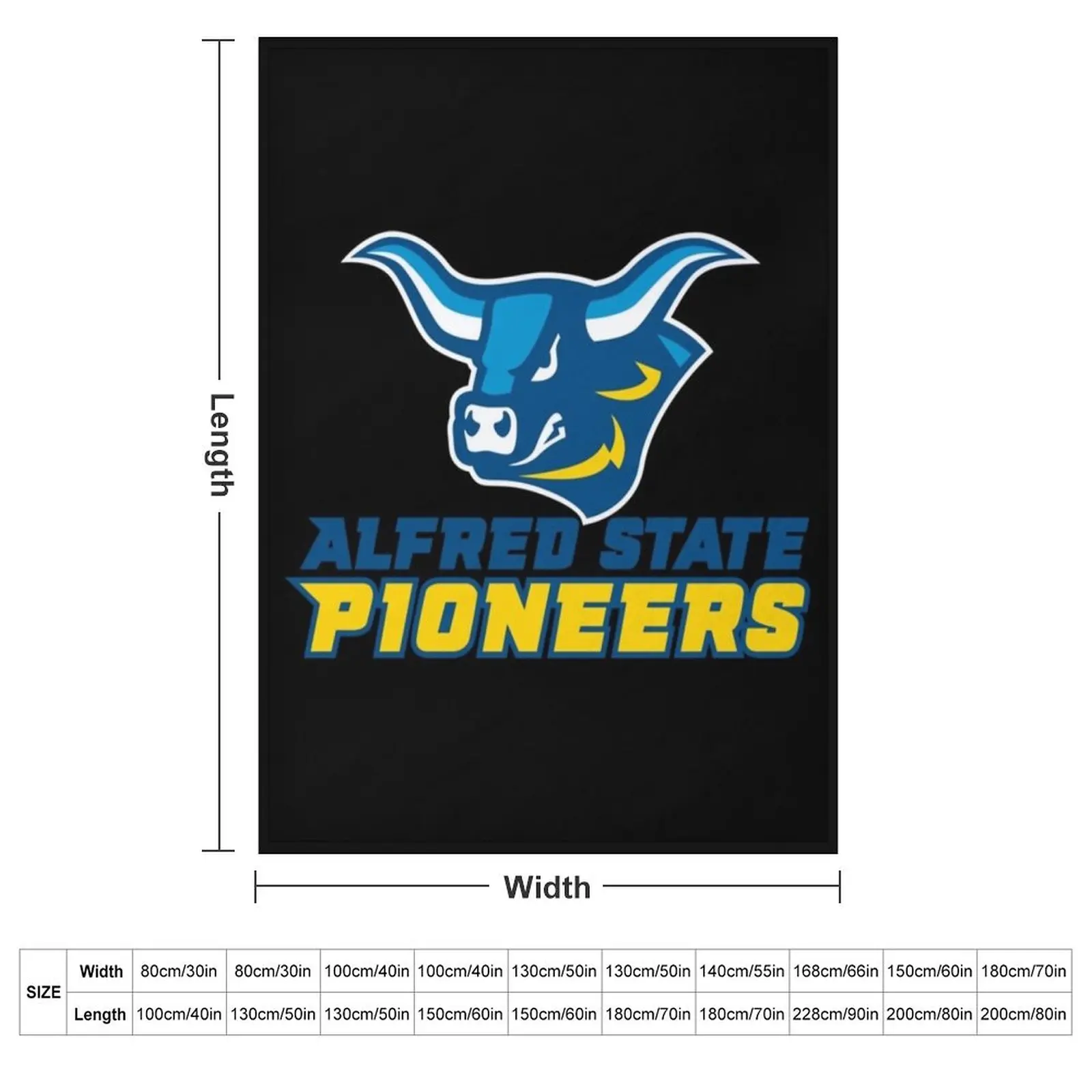 alfred logo-shirt state pioneers Throw Blanket couch cozy soft plush fuzzy picnic outdoor blanket