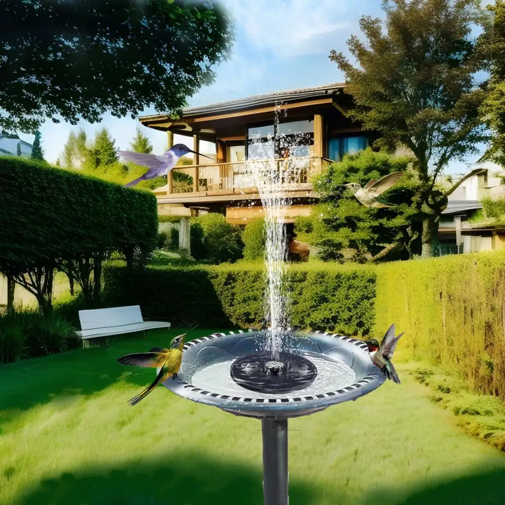 

Garden Fountain with Adjustable Nozzles Floating Solar Water Fountain with Led Multiple Nozzles for Outdoor Garden Pond Bird