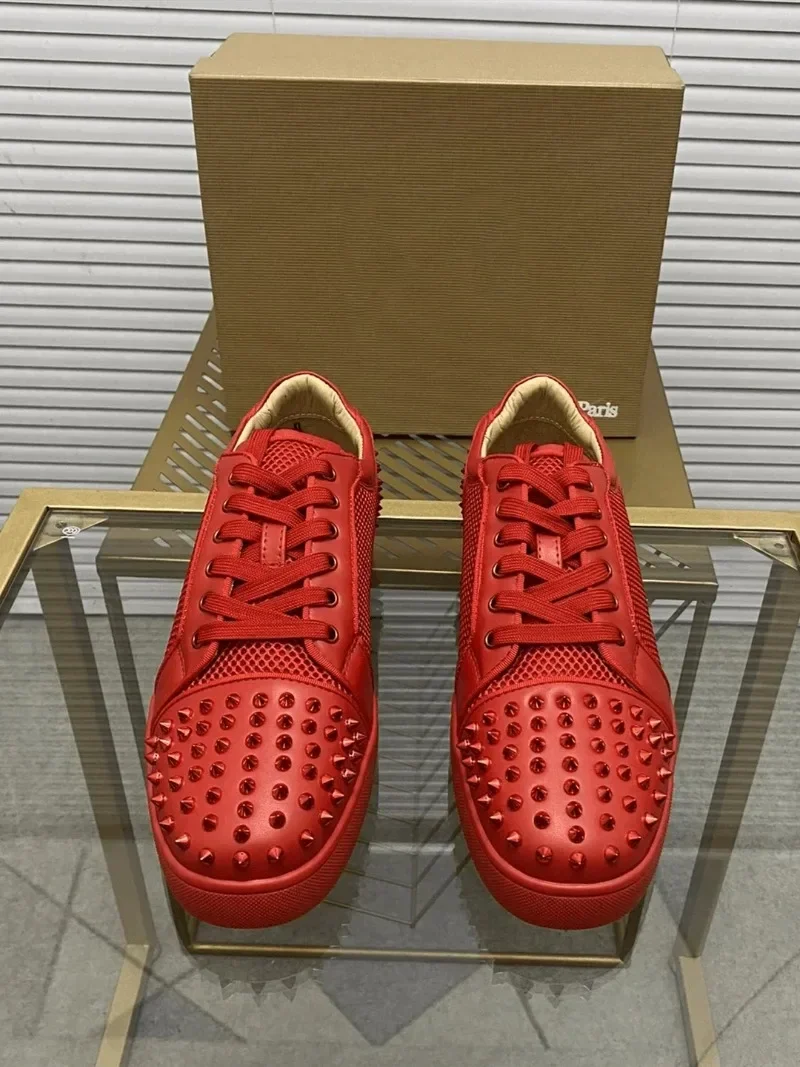 Designer Sneakers Men Luxury Red Bottom Shoes Men's Spring Party Nightclub Women's Shoes Red Shoes