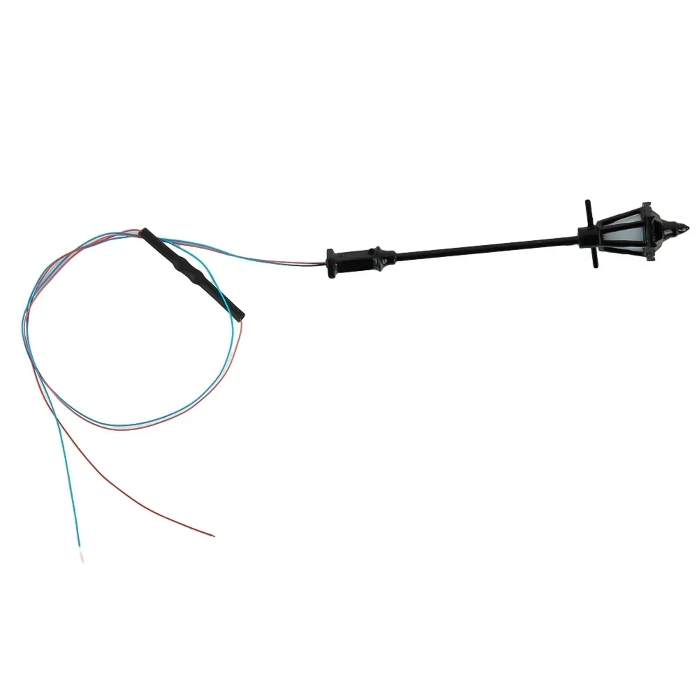 Lámparas modelo de 7CM, accesorios de 20mA, Kit de diseño de construcción, luces LED, escala O de Metal, piezas pintadas, decoración de farola, 3 uds.