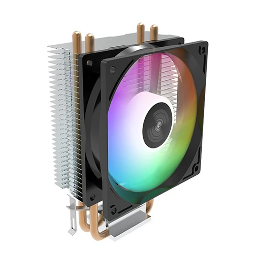 Imagen 2 del producto TEUCER CPU Cooler 2 4 tubos de calor PC refrigeración del radiador 3PIN PWM ventilador Rgb silencioso para Intel 1700 1150 1155 1156 1366 AM2/AM3/AM4 AMD