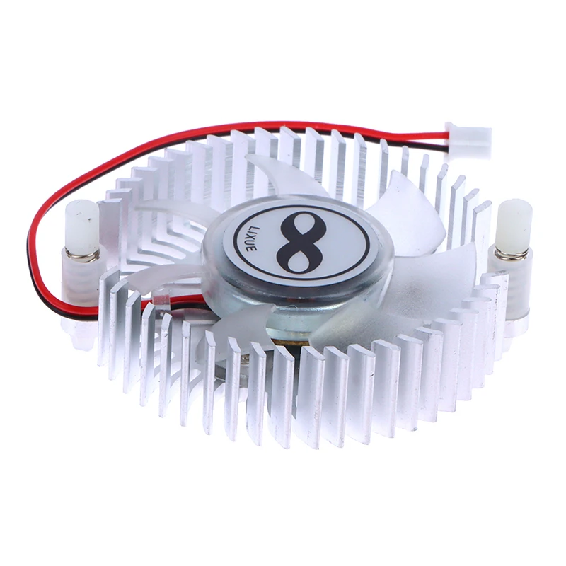 55mm Aluminum Heatsink And 12V Fan Combination Radiator Round Cooler Silent Fan Cooling Radiator Mini Fan Вентилятор Настольный