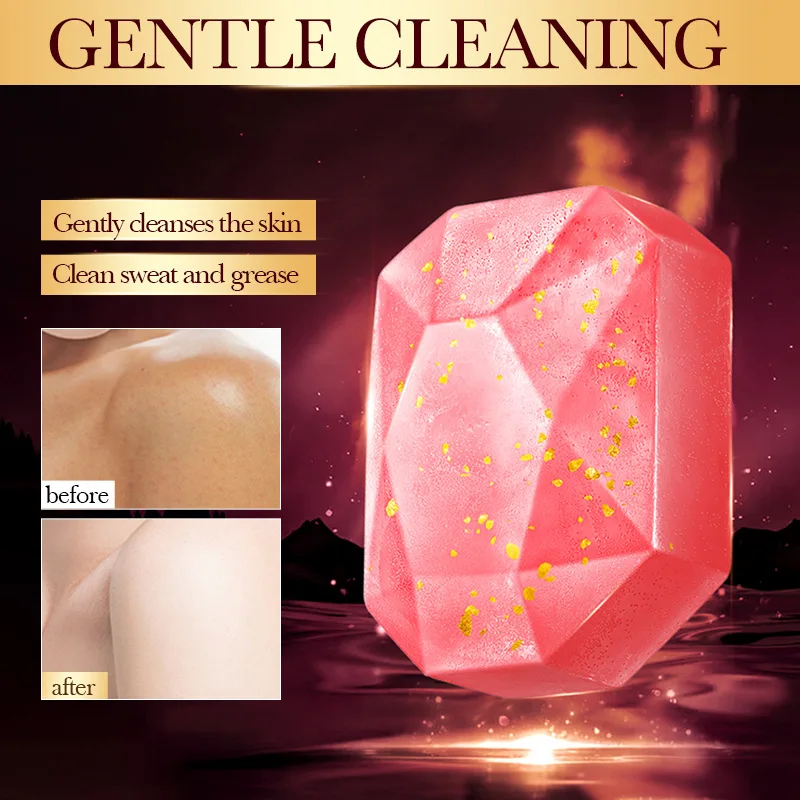 100g Diamond Fruit Scented Handmade Natural Bar Soap Essential Oil Soap For Face, Body, Whitening, Brightens, Shrink Pore