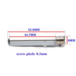 45mm uzun strok mikro Mini 8mm hassas vida lineer tekleyerek çalışan Motor 2 fazlı 4 telli lineer vida mili step Motor aktüatör