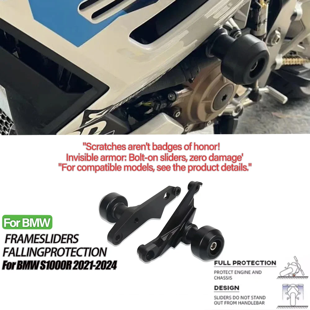 

Motorrad Zubehör Rahmen Sliders Fallende Crash Protector Guards Pad Für BMW S1000R s1000r S1000R 2021 s1000RR 2022 2023 2024