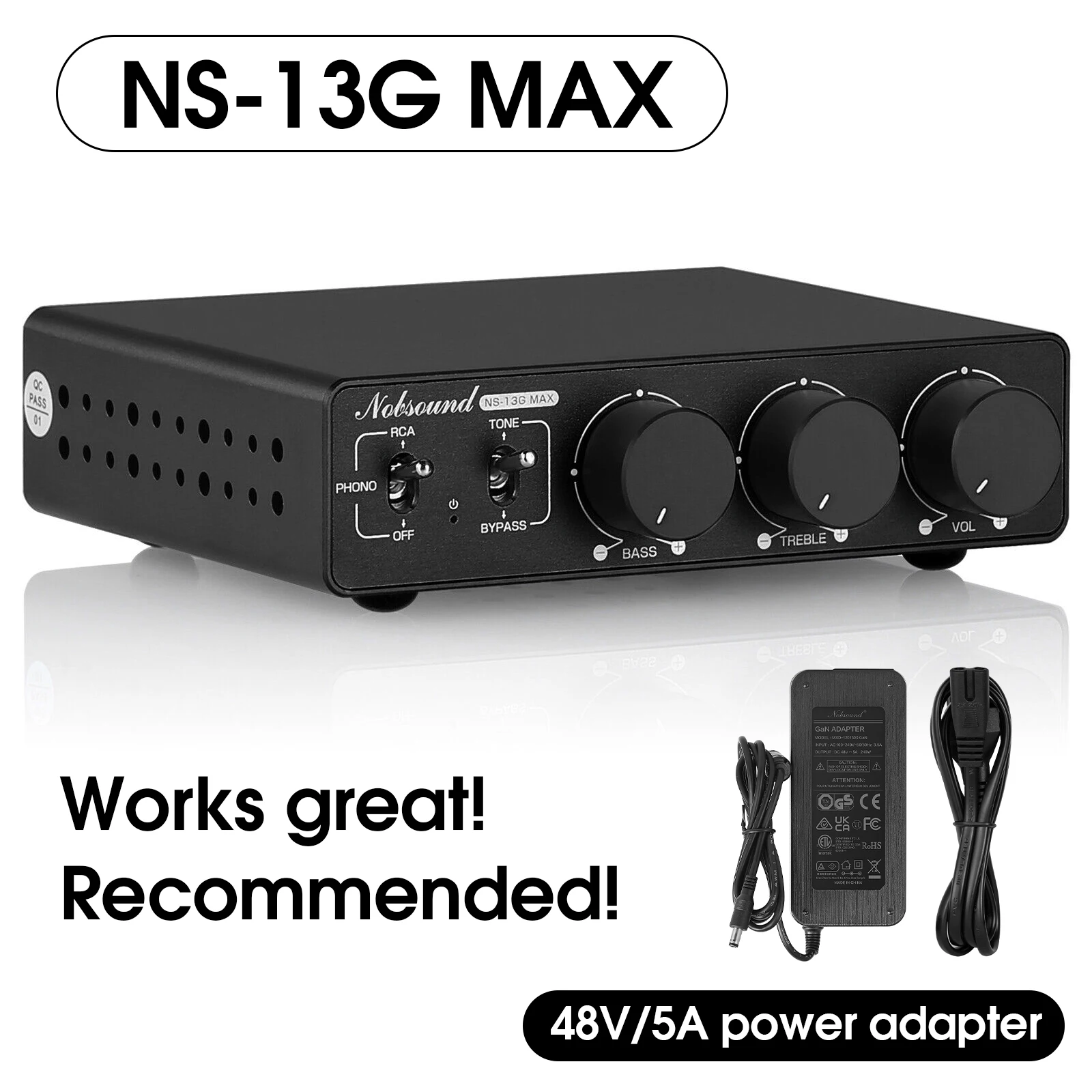 Douk Audio NS-13G-MAX Hifi 2.0 Kanaal Stereo Audio Versterker Tpa3255 Mini Digitale Eindversterker Met Phono Ingang 300W 300W