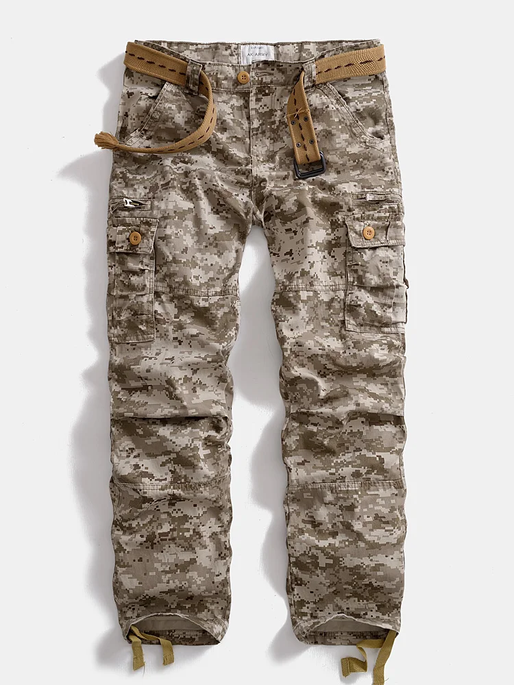 

Мужские камуфляжные брюки карго для активного отдыха, повседневные хлопковые рабочие брюки, длинные брюки больших размеров, прямые, молодежные, стильные