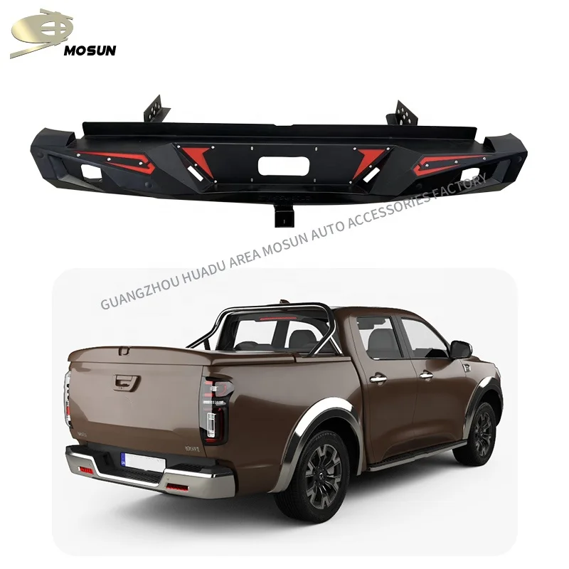

Авто 4x4 внедорожный стальной задний бампер со светодиодной подсветкой для GWM Great Wall Pao Cannon Poer 2019+