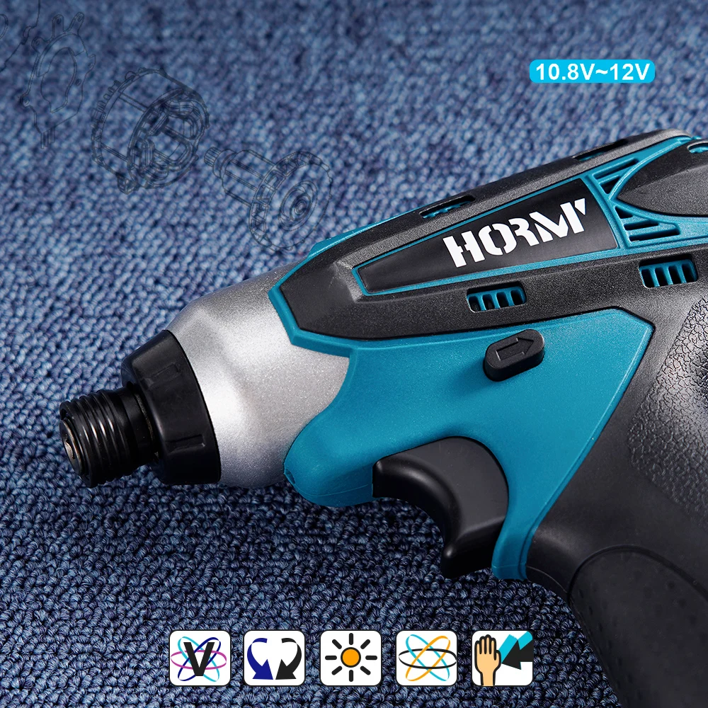 12V Cordless Electric Impact Drill 100N.m Mini Power Driver Home DIY Electric Screwdriver For 12V Li-Ion Battery No battery