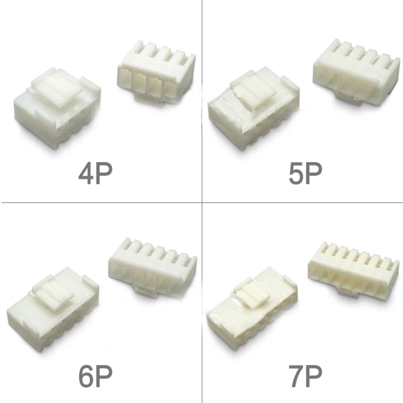 50 pces 2p/3p/4p/5p/6p/7p/8p/9p/10p vh3.96 3.96mm conector reto da caixa da caixa da agulha