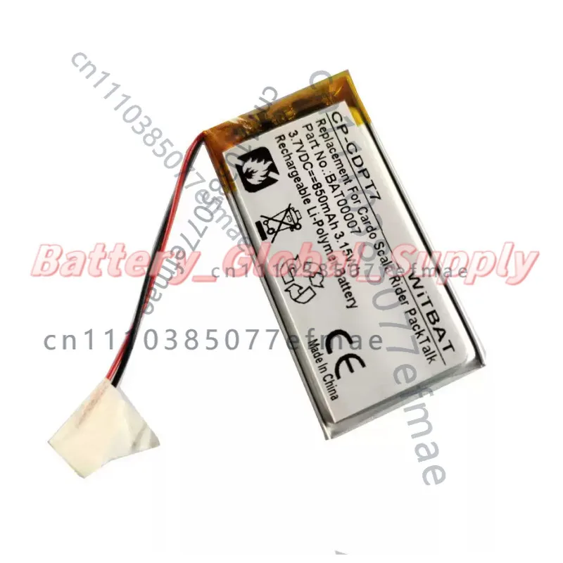 For BAT00007 for Cardo Scala Rider Pack Talk Battery 3.7V 850mAh Fast Delivery 1 PCS