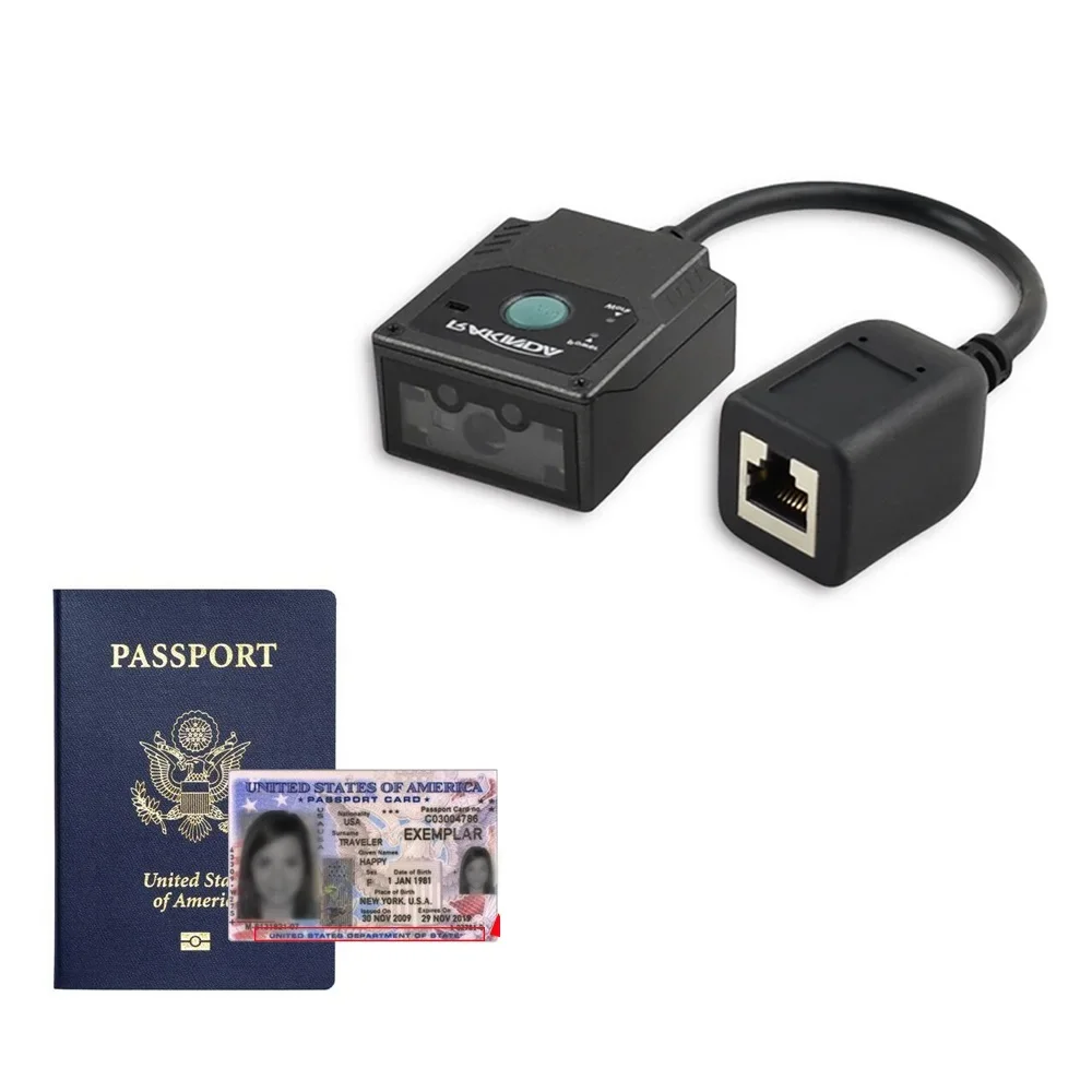 Portable Handheld for MRZ codes on passports Scanner for Kiosk
