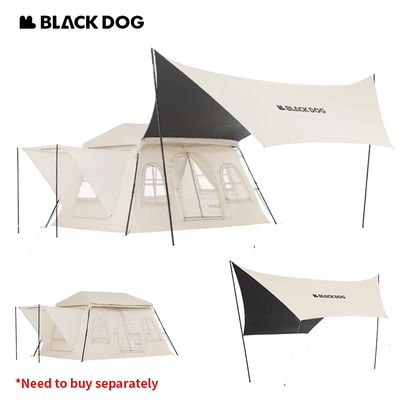 

Naturehike BLACKDOG Canopy Sunshade Awning Tarpaulin Tarp Automatic Hut Tent Dome Cabin Shelter for 2-4 Person Picnic Camping