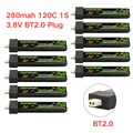 10Pcs 280mah BT2.0