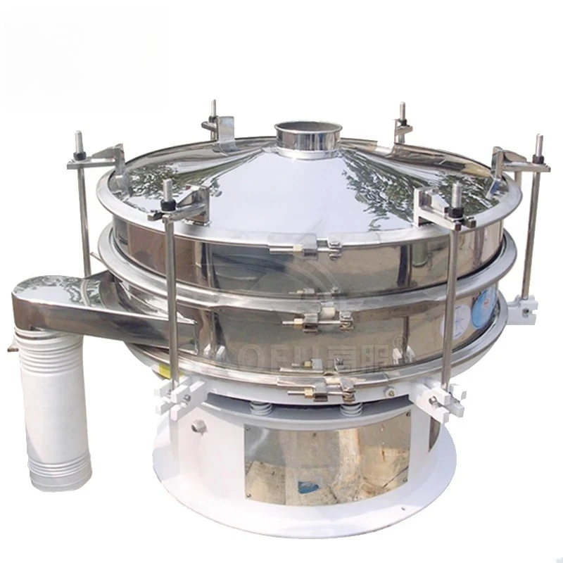 Food Production Electric Sifter Machine SS 304 Food Grade Round Vibrating Sieve Machine For Flour Spice Powder