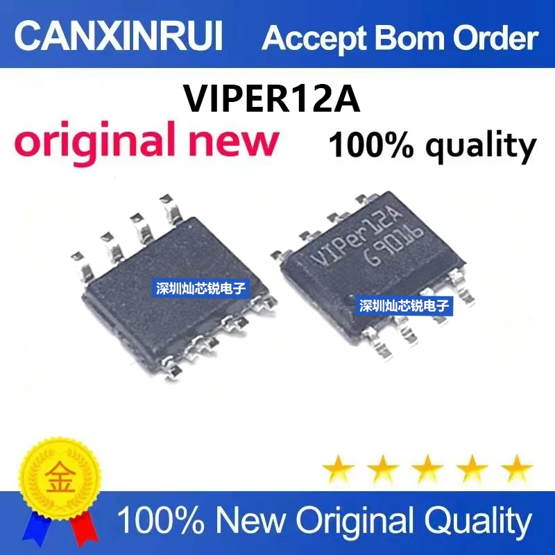(5-100pieces)Brand New Original Imported VIPER12A 8-Pin SOP8 SMD Induction Cooker Power Chip