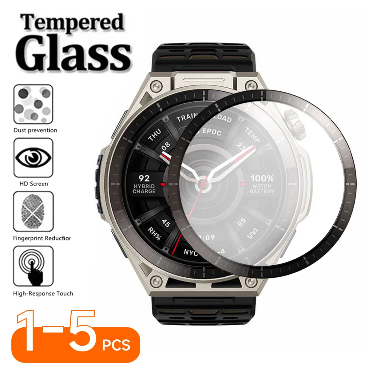 Screen Protector for Amazfit Balance Ultra 3D Curved Screen Protector Ultra-HD Full Coverage Protective Film Accessories
