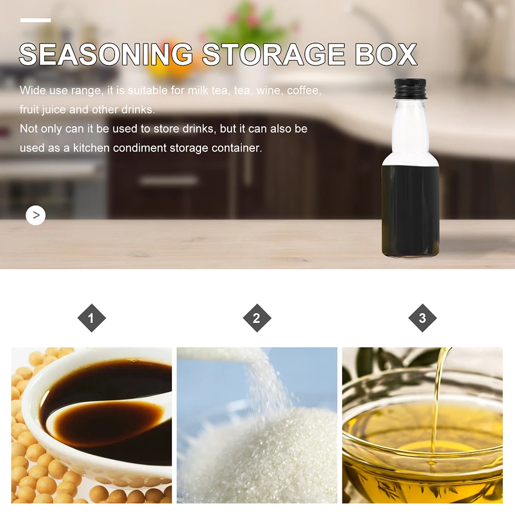 

Reusable Plastic Bottle Transparent Liquid Storage Container for Beverage Juice Drink Travel Use Empty Small Shot
