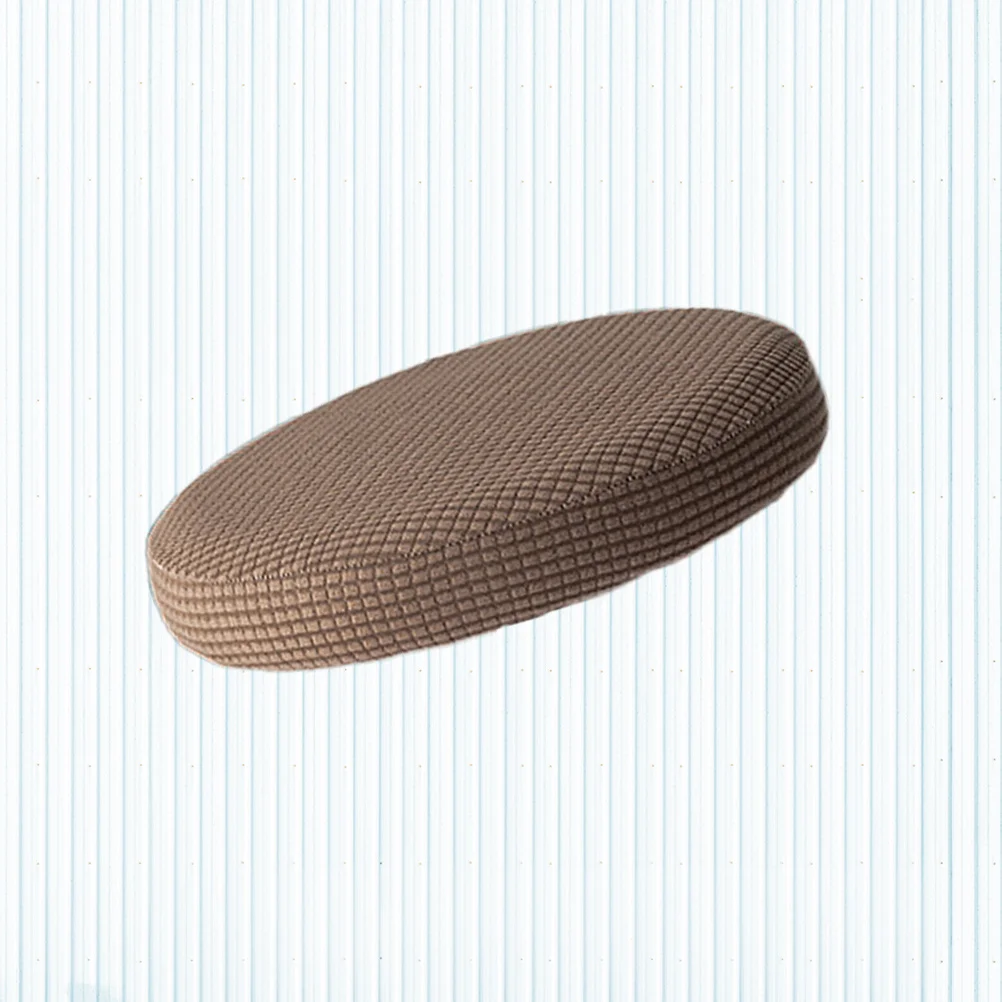 

Chair Cover Elastic Round Stool Seat Protector For Dining Room Hotel Party Office Banquet Wedding 30-38Cm Chocolate