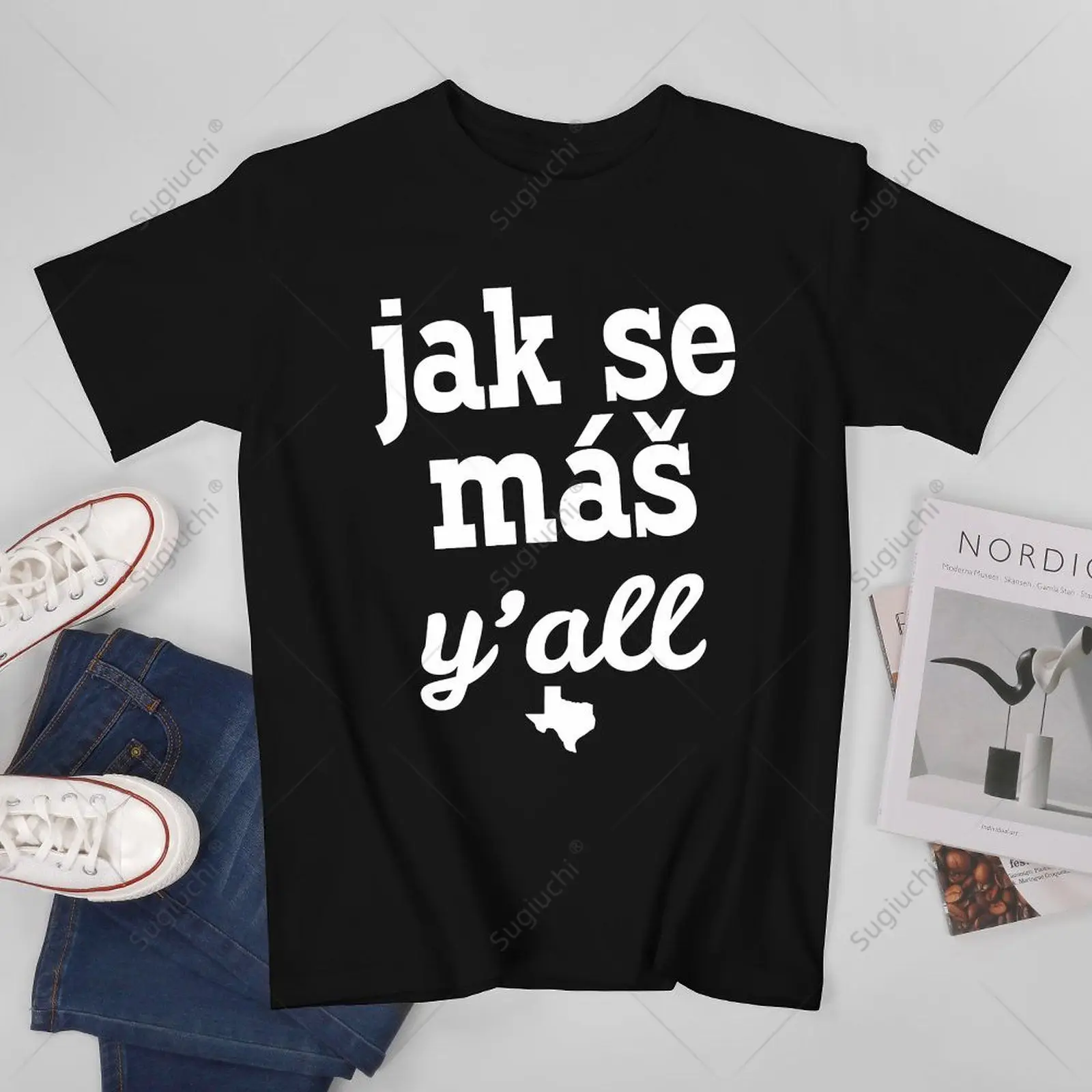 Unisex Men Jak Se Mas Texas Czech Festival Gift for Texan Family Tshirt Tees T Shirts Women Boys 100% Cotton T-Shirt