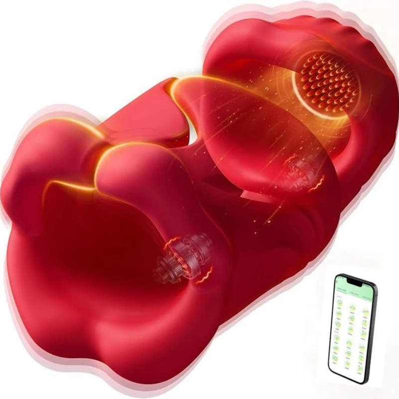 Male Masturbator Sex Toys for Men Deep Throat Mouth Blowjob Vibrator Penis Pump Wrapped 9 Frequency Vibration APP Control