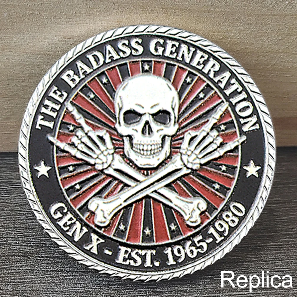 Generation X skeleton Coin Collectible Limited Edition Novelty Coin Collectible Gift for Fans and Collectors replica