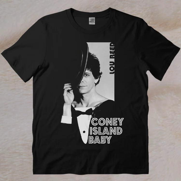 

Lou Reed Coney Island Baby Vintage 1976 Retro Rock Style Black T-Shirt