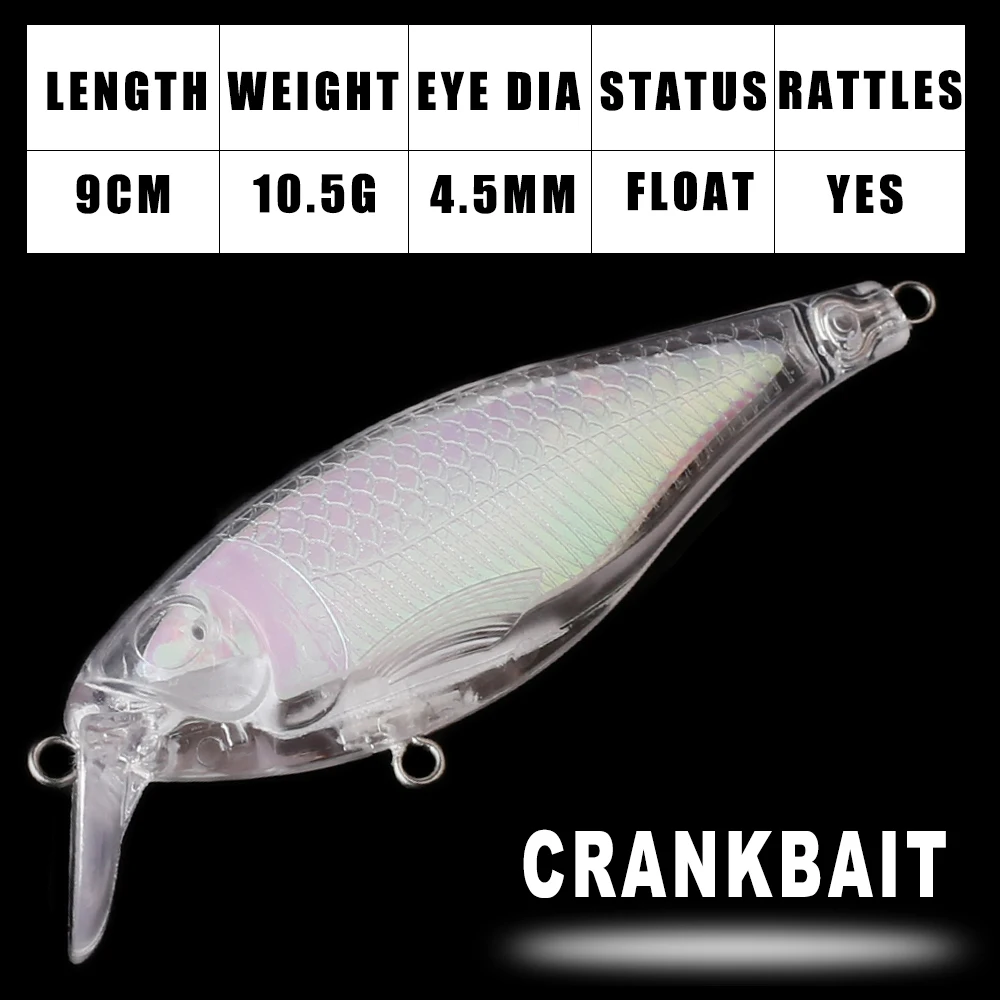 Dr.Holife Crankbait duro flotante con sonajero para pesca - imagen 3