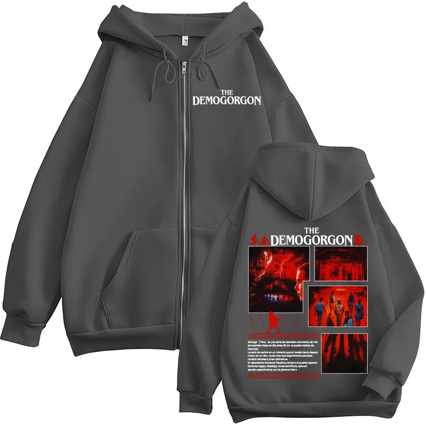 Eddie Munson The Demogorgon Cannibal Flower Zipper Hoodies Men's Women Clothing Fashion Zip Up Hooded Sweatshirts Jackets Coats