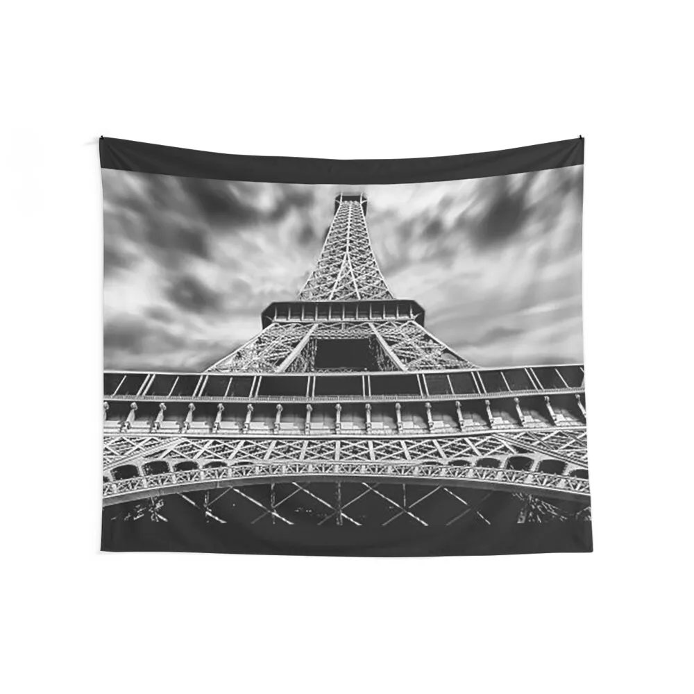 Eiffel Tower, Paris France, Paris Tourist Spots, Landmark, city of Light, Eiffel Tower looking up Tapestry Wall Deco Tapestry