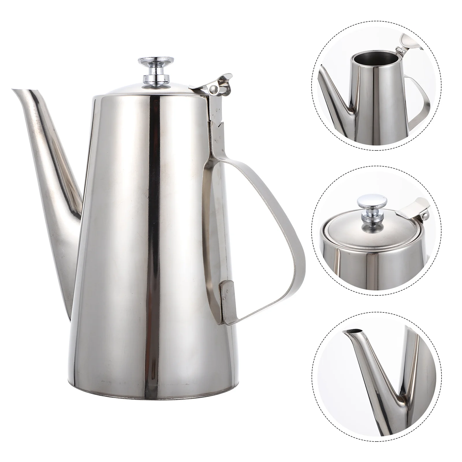 Stainless Steel Cold Water Jug Any Kind of Oil Container Long Spout Dispenser Dispensing Bottle Cooking Vinegar Kitchen