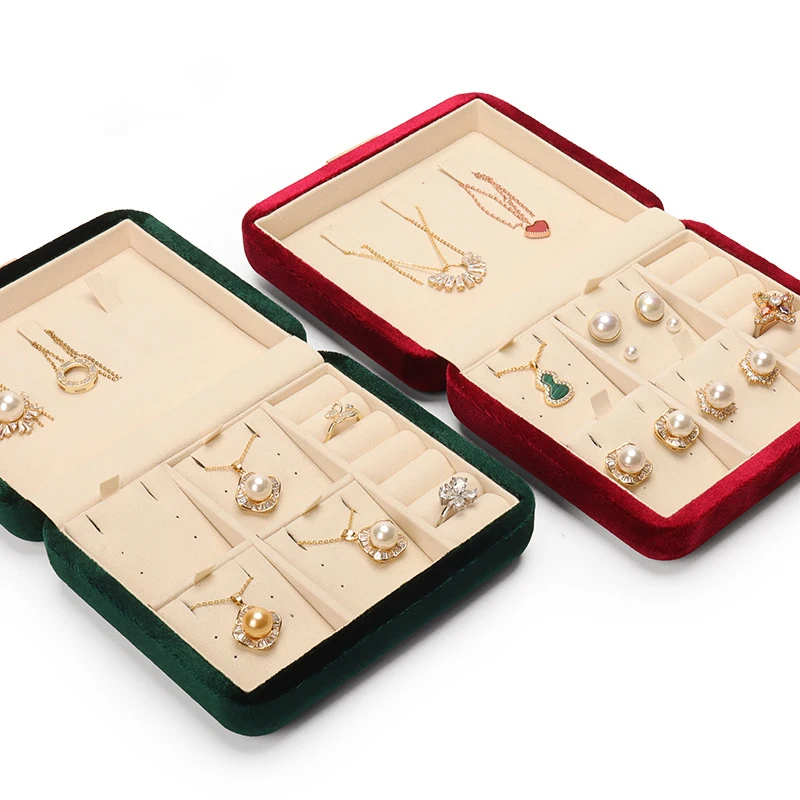 Small Size Set Jewelry Box Earrings Rings Necklace Organizer Storage Gift Packaing Supplies Portable Travel Storage Box