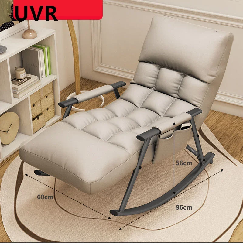 UVR Lazy Sofa Adult Rocking Chair Home Recliner Computer Chair Does Not Collapse Office Nap Chair Bed Adjustable Chaise Lounge