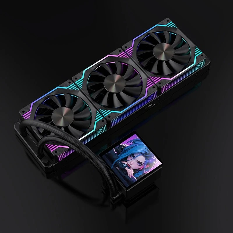240360 water-cooled radiator DIY animation screen display temperature control ARGB Shenguang synchronous integrated