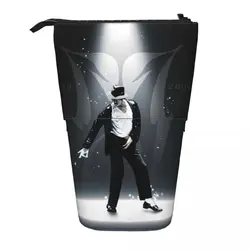 Michael Jackson Pen Box Student School Zipper Pen Bag Child Stationery Bag Pencase Vertical Retractable Pencil Case