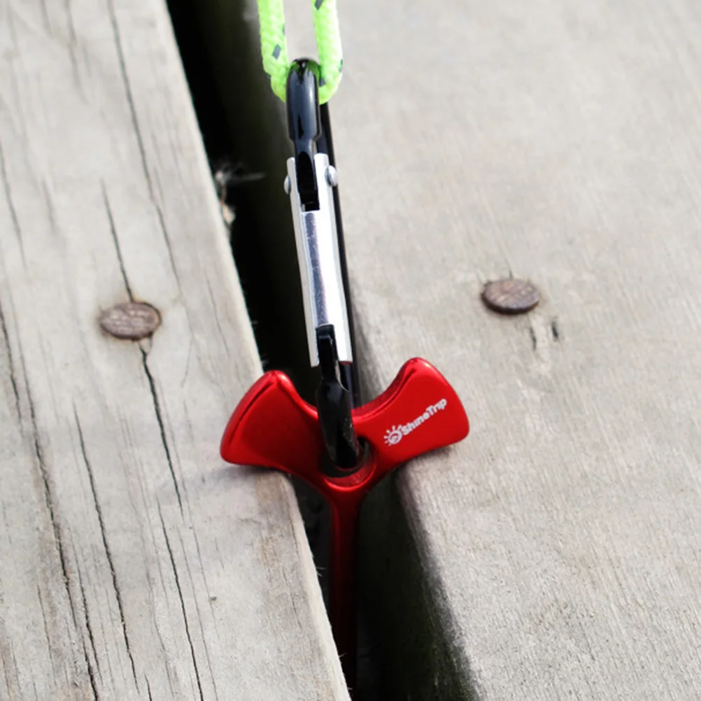 

8Pcs Fishbone Nail Aluminum Alloy Deck Nail for Tent Peg Floor Plank Wind Rope Hook Camping Hiking Backpacking Picnic Shelter