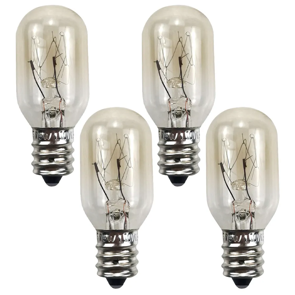 

4 шт. галогенные лампы E12 15 Вт для духовки, термостойкие, для микроволновой печи, запасные лампы для выпечки