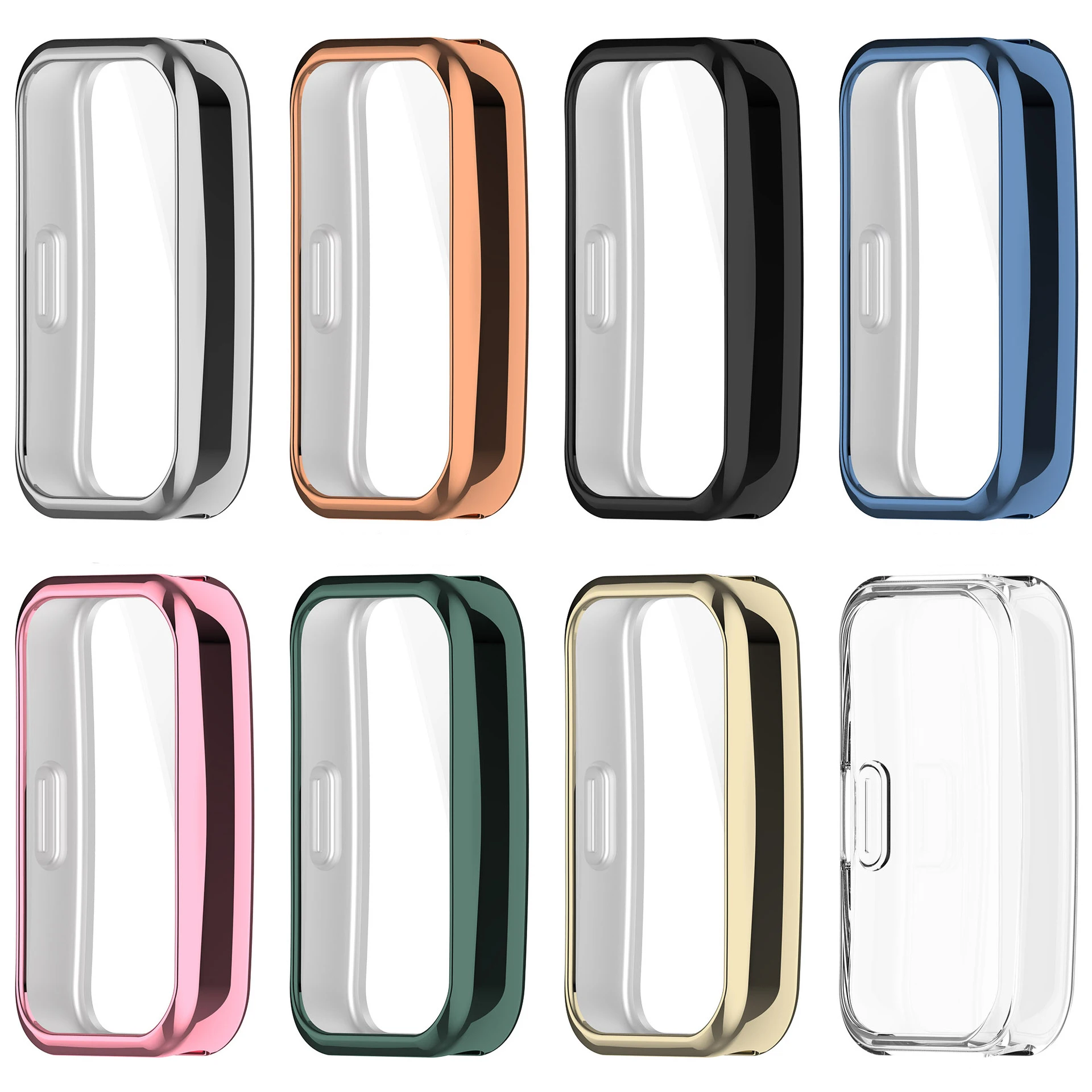 Electroplated TPU Protective Case For Huawei Band 8/8 NFC/9/ 9 NFC Full Screen Protector Shell Bumper Frame Cover