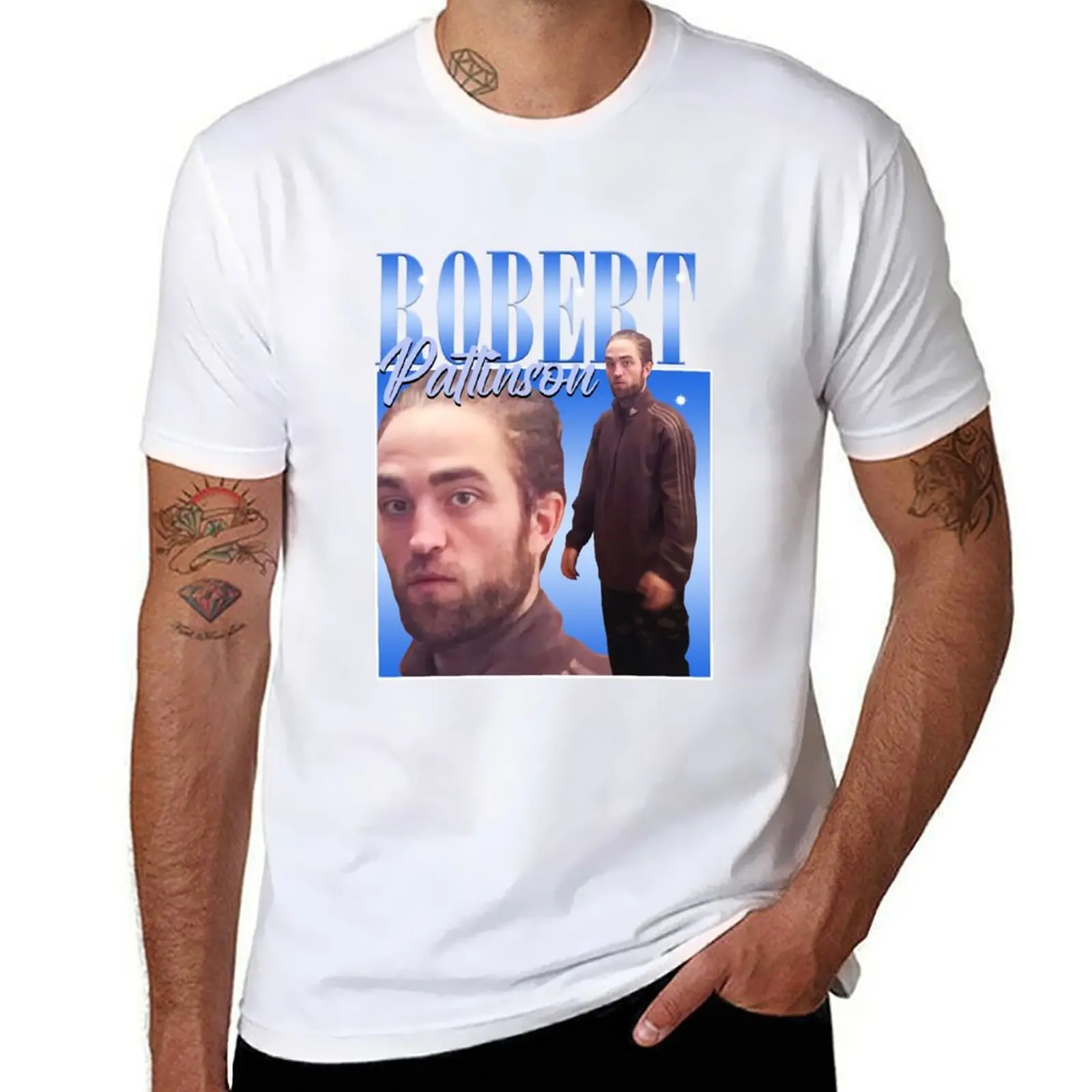 

Robert Pattinson Standing Meme T-Shirt t shirts for man slim fit funny t shirts man T-Shirt