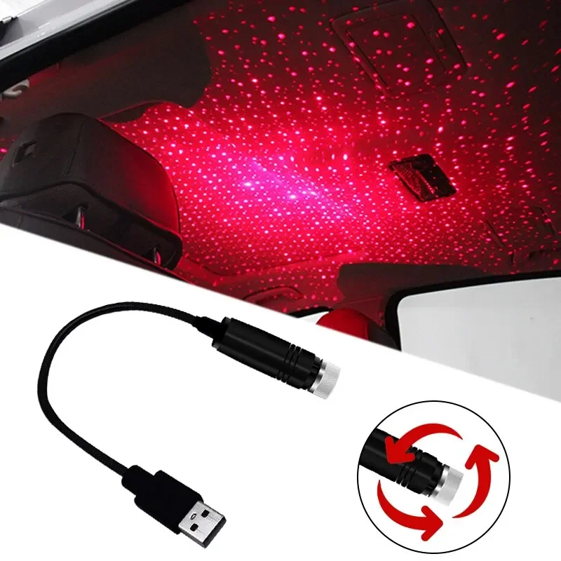 

1pcs LED Car Roof Night Light Projector Atmosphere USB LED Adjustable Car Interior Decorative Light DJ LED Light