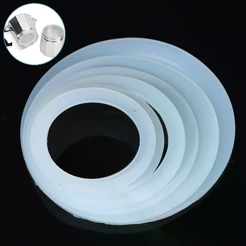 Silicone Seal Flexible Gasket Ring Moka Pot Espresso Kitchen Coffee Makers No Leak Heat Safe