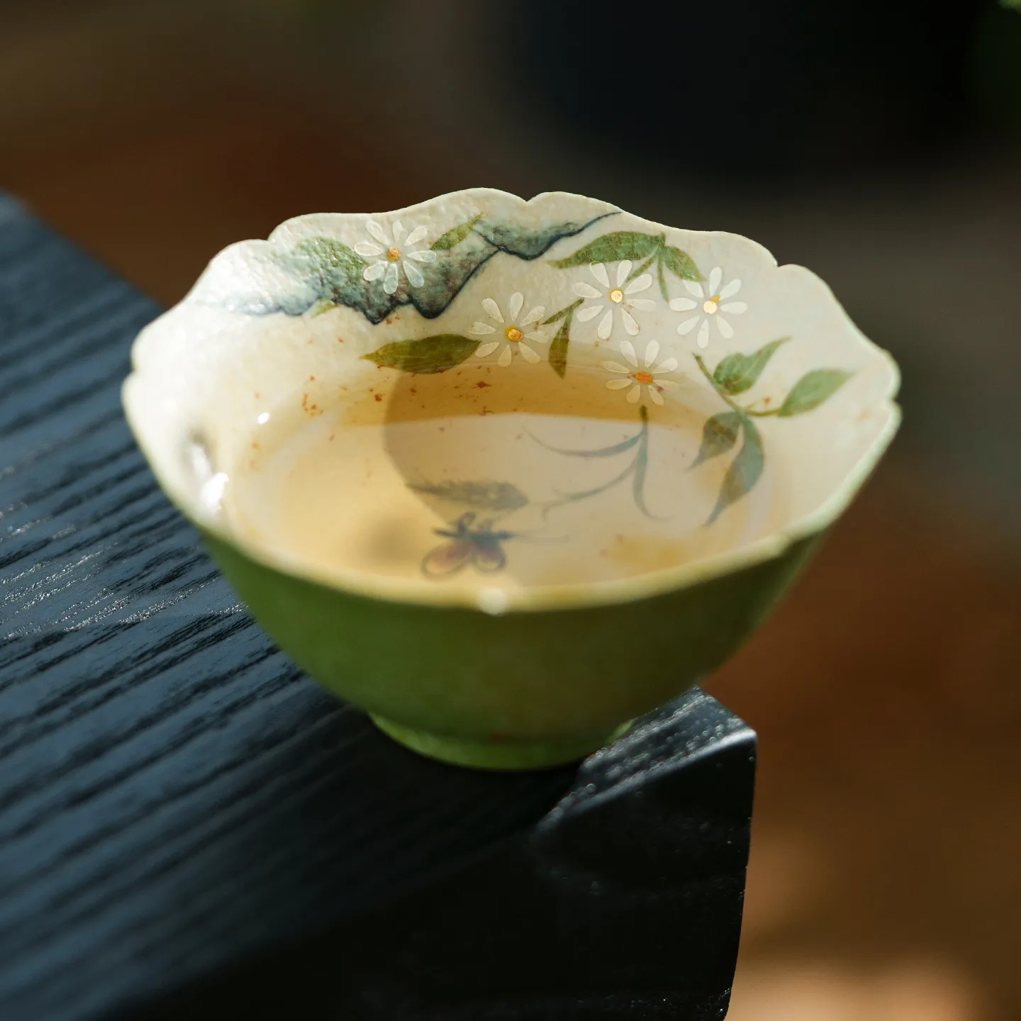 Sprinkle gold Manye daisy cup ceramic tea cup master cup personal tea cup single cup Kung Fu tea se