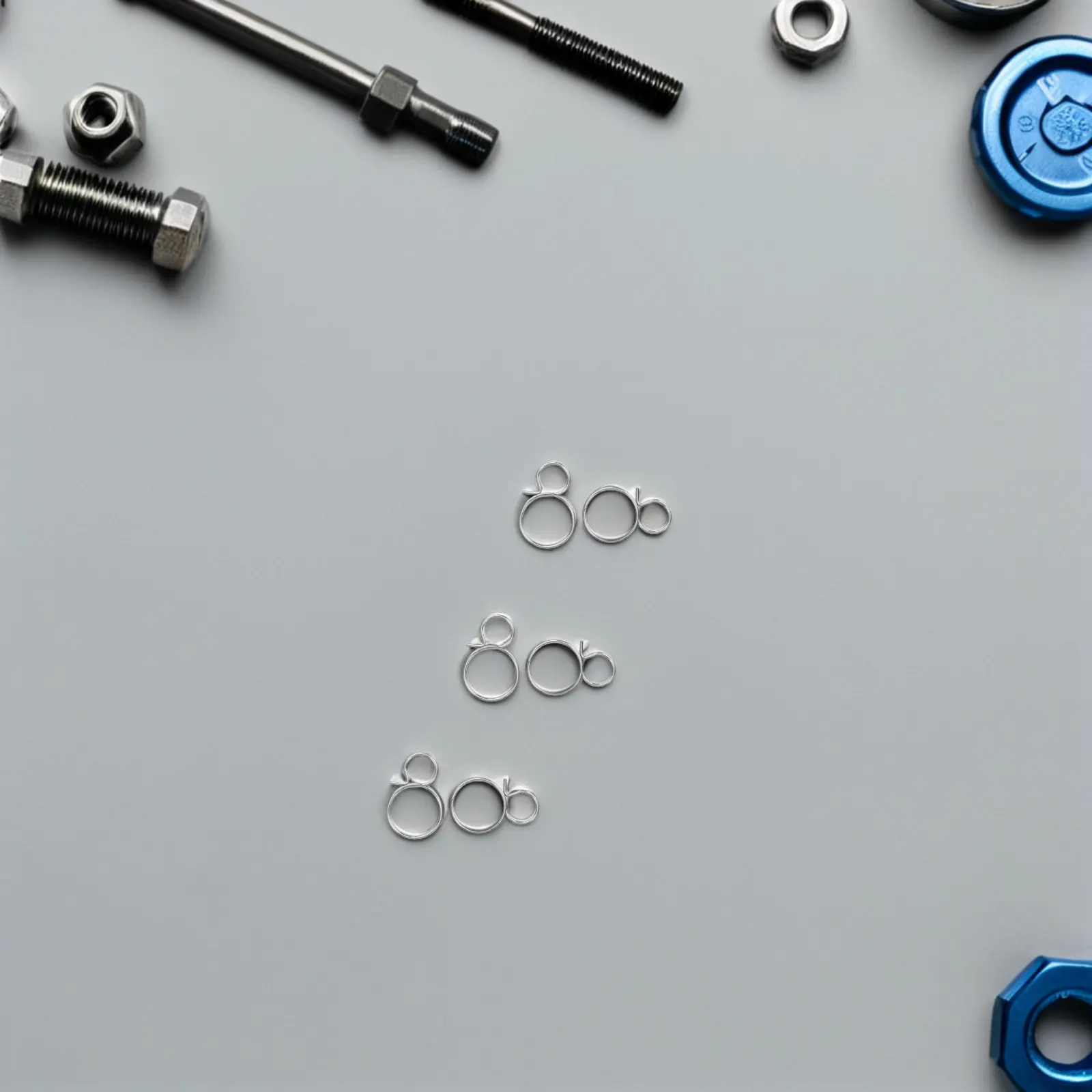 100Pcs Stainless Steel Crystal Lamp Pendant Connectors Figure 8 Shape Chandelier Replacement Fastening Pins for DIY Ceiling