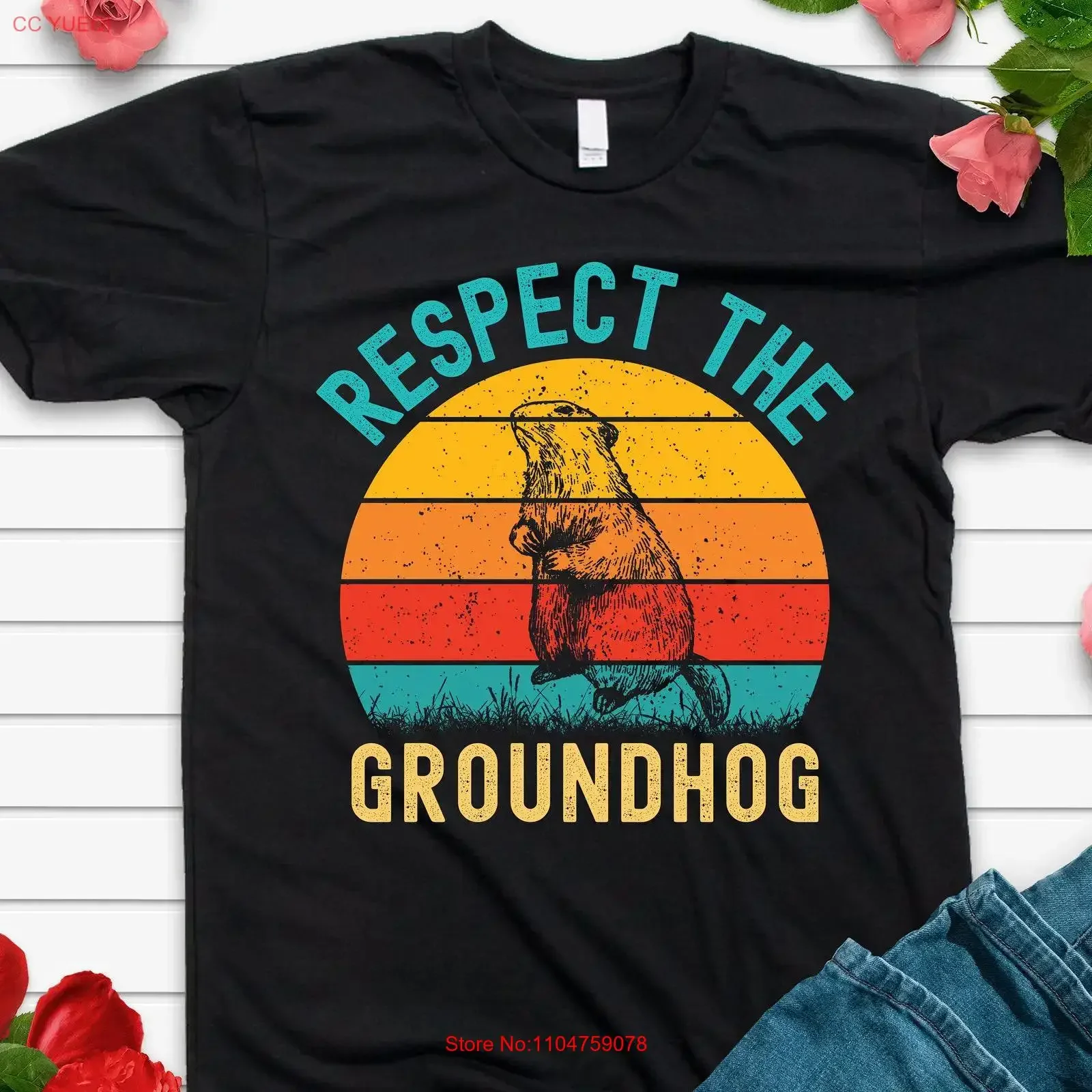 Футболка ко Дню гуся-горгульи: Respect The Woodchuck, винтажный топ с принтом для любителей животных, на день рождения, для повседневной носки
