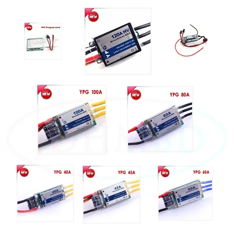 

YPG LV ESC 40A/45A/60A /80A/100A ESC SBEC Brushless Speed Controller ESC High Quality