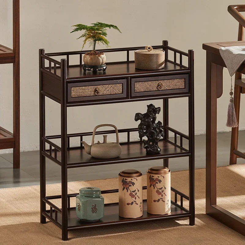 Cream Style Heavy Duty Construction Display Shelf Multi Tier Long Lasting Finish Reinforced Frame Large Capacity