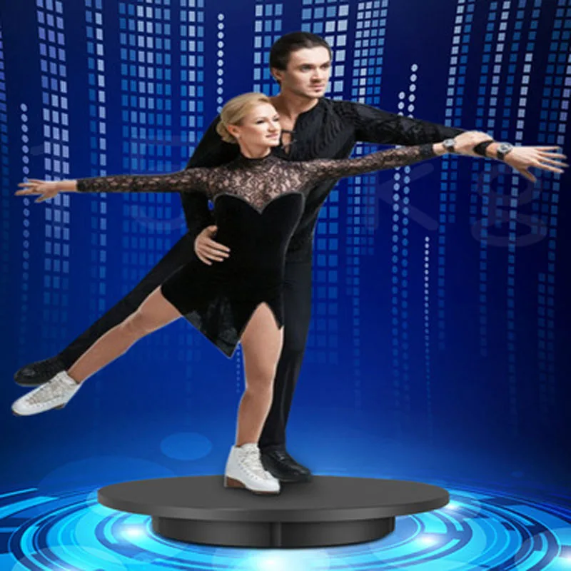Electric 360° Rotating Turntable with 100KG Load Capacity Remote Control Photography Display Stand for 3D Scanning Adjustable Sp