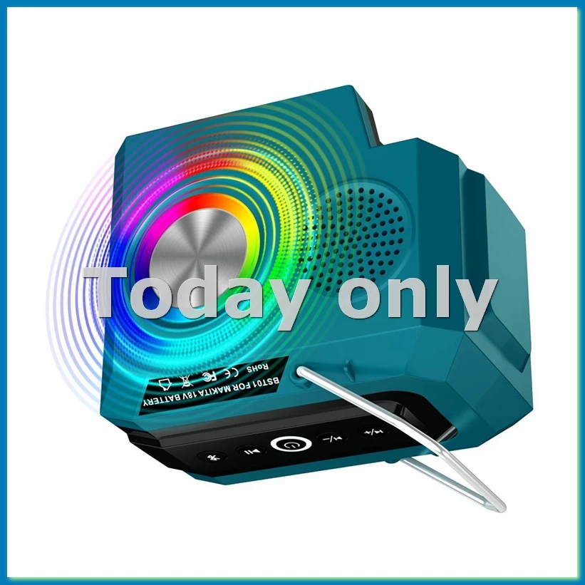 

Wireless Bluetooth Speaker for 18-20V Batteries with USB Type-C Port Loudspeaker Amplifier for Camping-ABFT