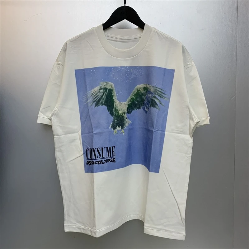 تي شيرت Saint Men قطني أنيق للشارع مقاس كبير Y2k صيفي كاجوال بأكمام قصيرة للرجال والنساء تي شيرت ممتاز ناعم وفضفاض